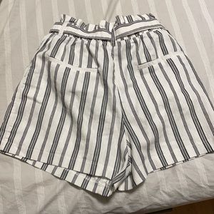 Small black and white pin stripe woman’s shorts